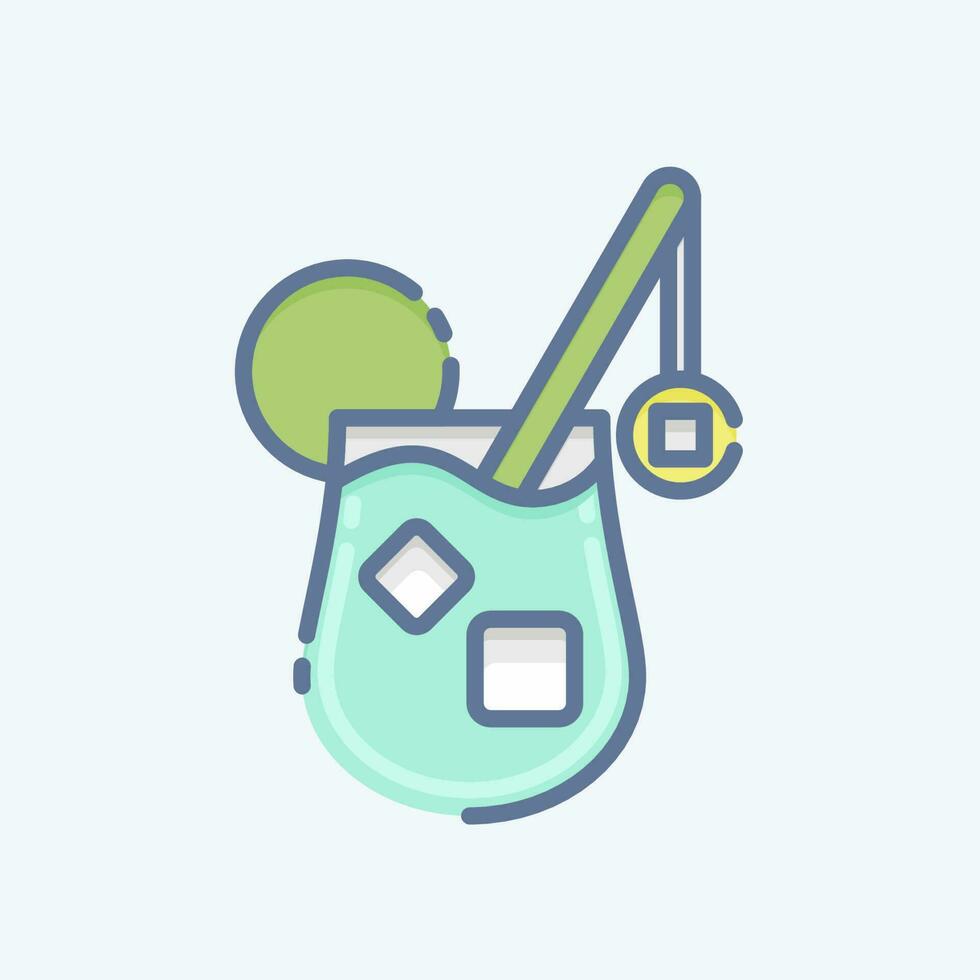 Icon Beverage. related to Chinese New Year symbol. doodle style. simple design editable vector