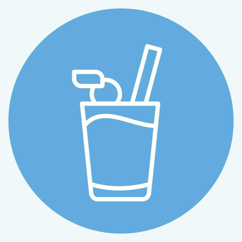 Icon Beverage. related to Hawaii symbol. blue eyes style. simple design editable. vector