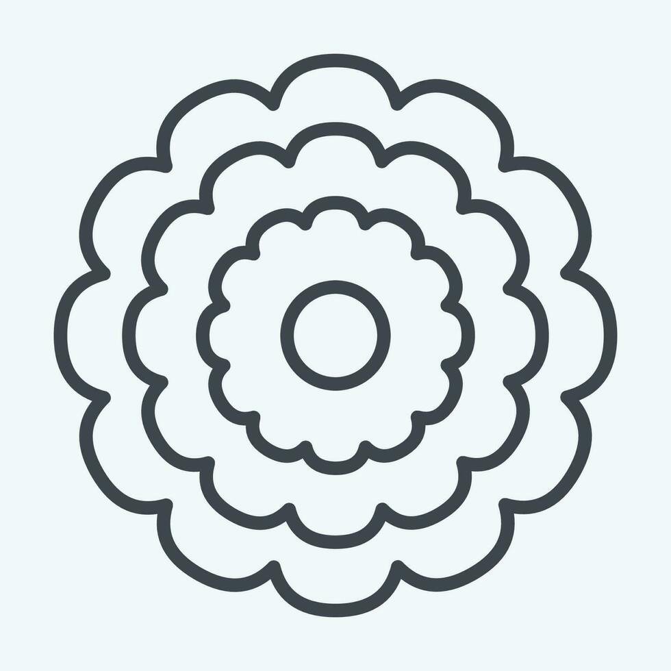 Icon Calendula. related to Flowers symbol. line style. simple design editable. simple illustration vector