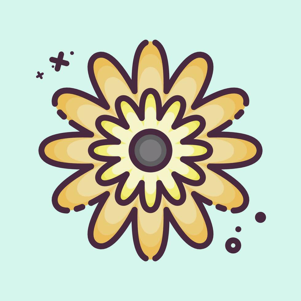icono zinnia. relacionado a flores símbolo. mbe estilo. sencillo diseño editable. sencillo ilustración vector