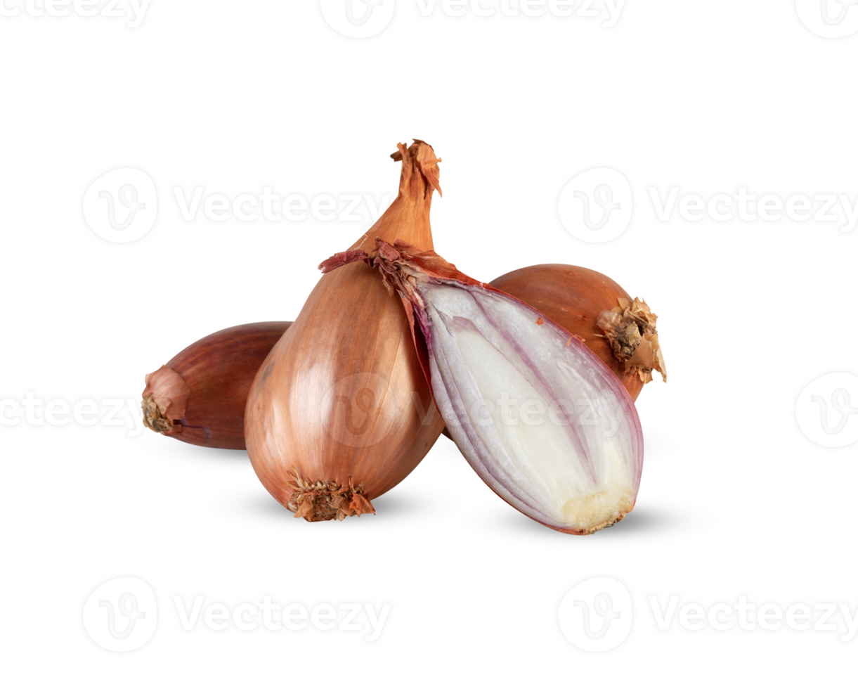 fresh red onion with cut out isolated on transparent background