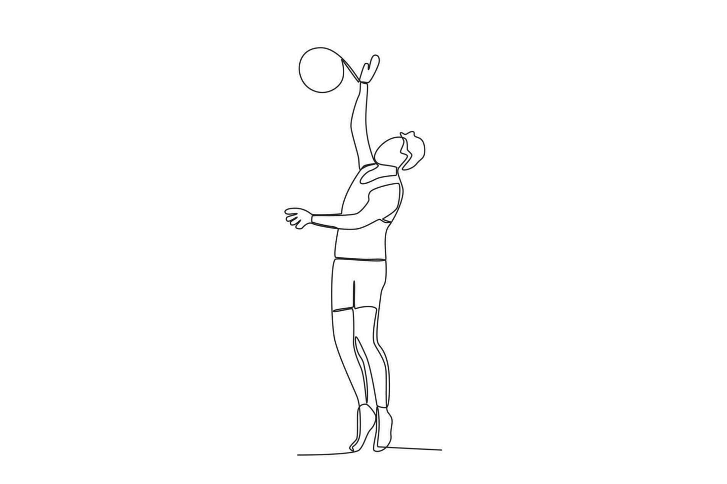 A boy jumps to play volleyball 24129670 Vector Art at Vecteezy