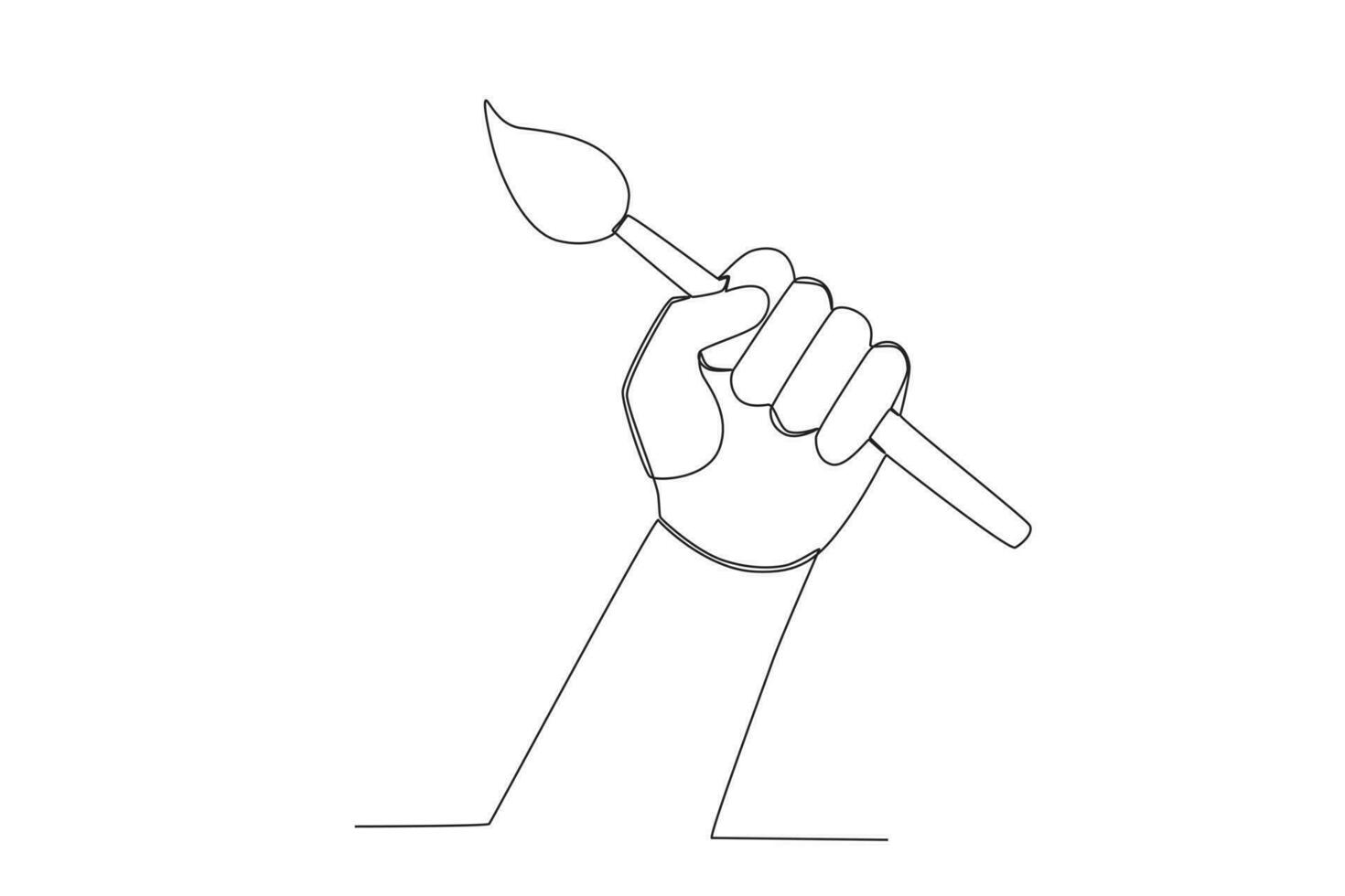 A hand and painting tools vector