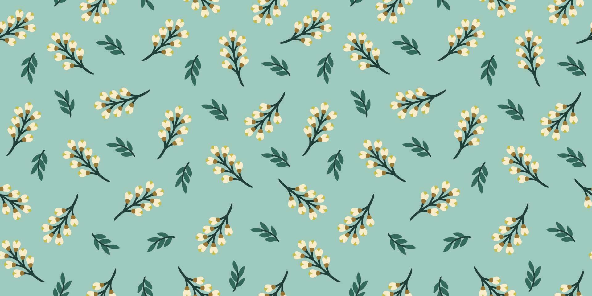 Folk floral seamless pattern. Modern abstract design for paper, cover, fabric, pacing and other users vector