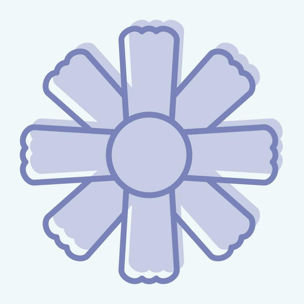 Icon Cosmos. related to Flowers symbol. two tone style. simple design editable. simple illustration vector