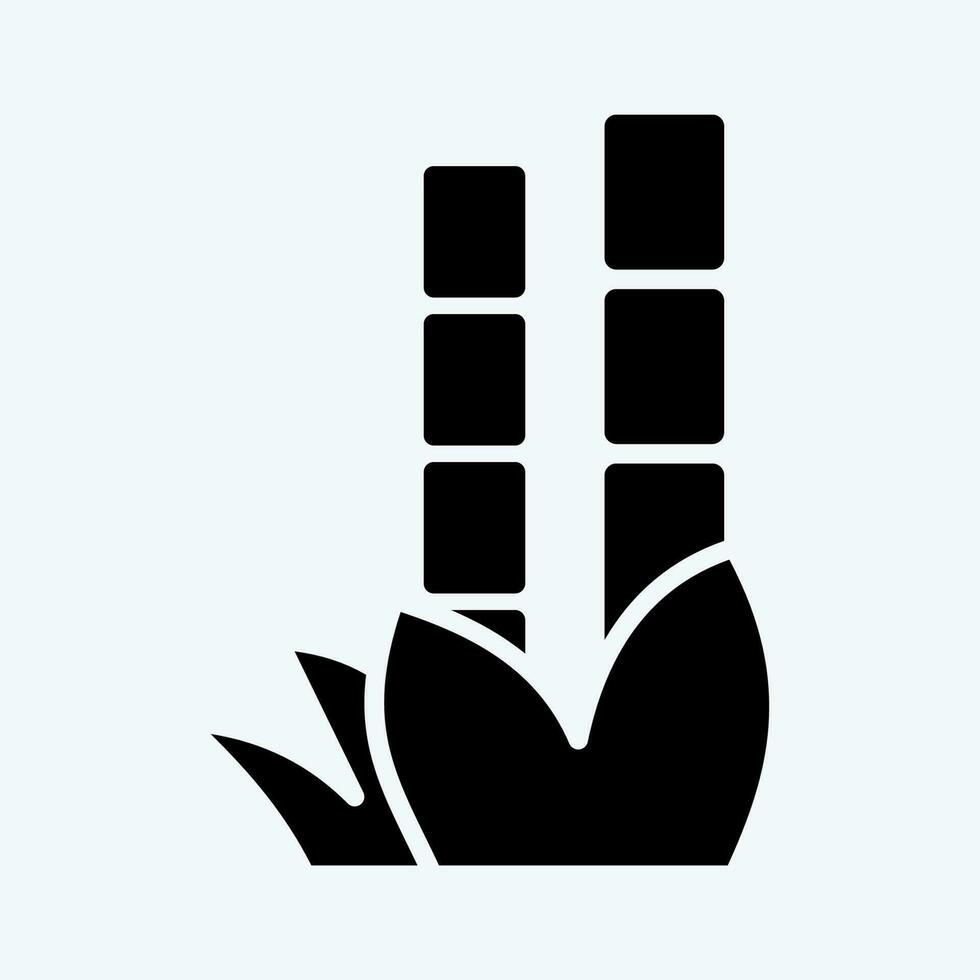 Icon Bamboo. related to Chinese New Year symbol. glyph style. simple design editable vector