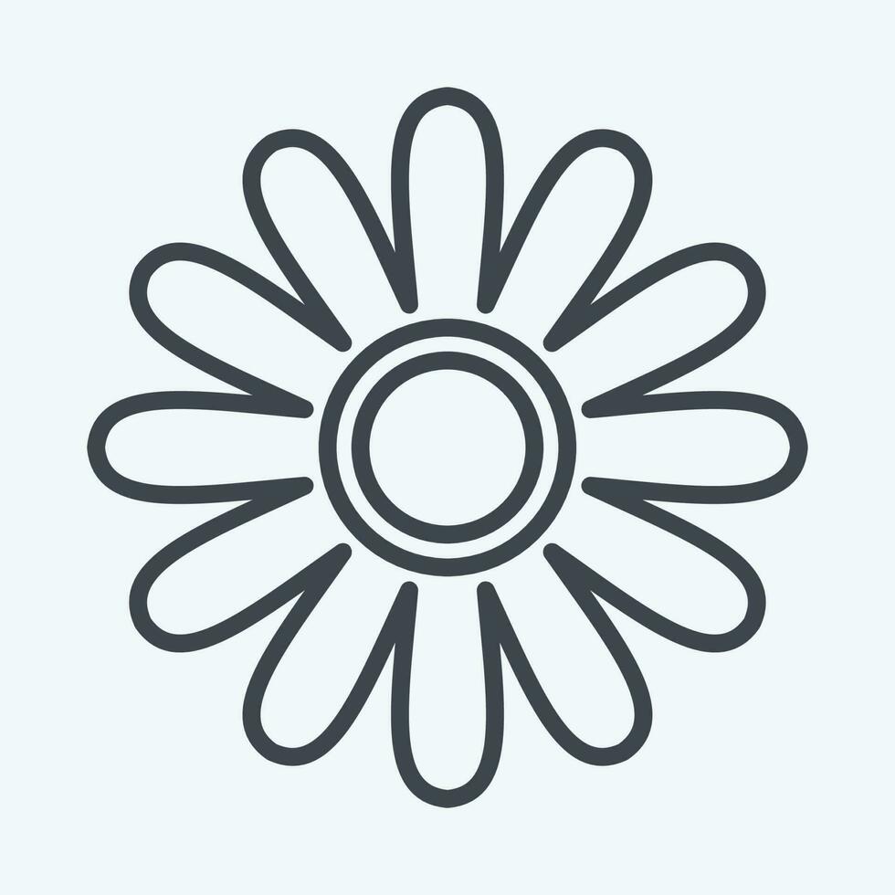 Icon Gloden Marguerite. related to Flowers symbol. line style. simple design editable. simple illustration vector
