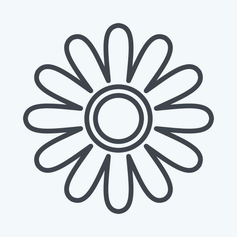 Icon Gloden Marguerite. related to Flowers symbol. line style. simple design editable. simple illustration vector