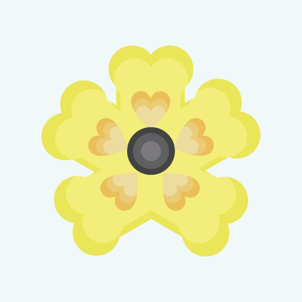 Icon Primrose. related to Flowers symbol. flat style. simple design editable. simple illustration vector