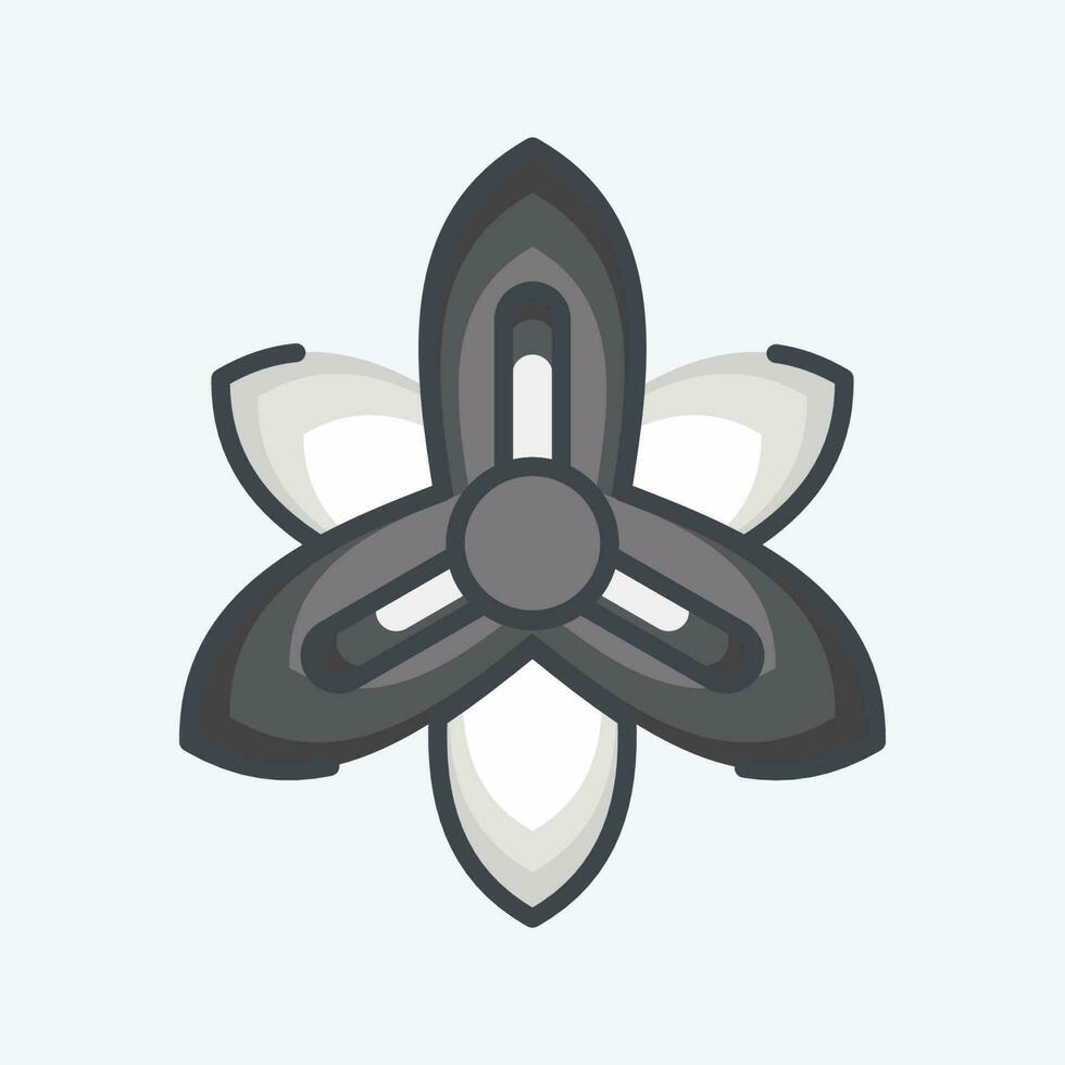 Icon Gladiolus. related to Flowers symbol. doodle style. simple design editable. simple illustration vector