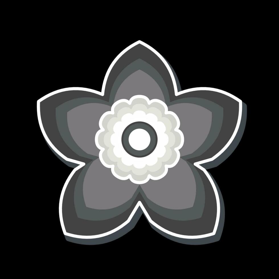 Icon Gardenia. related to Flowers symbol. glossy style. simple design editable. simple illustration vector