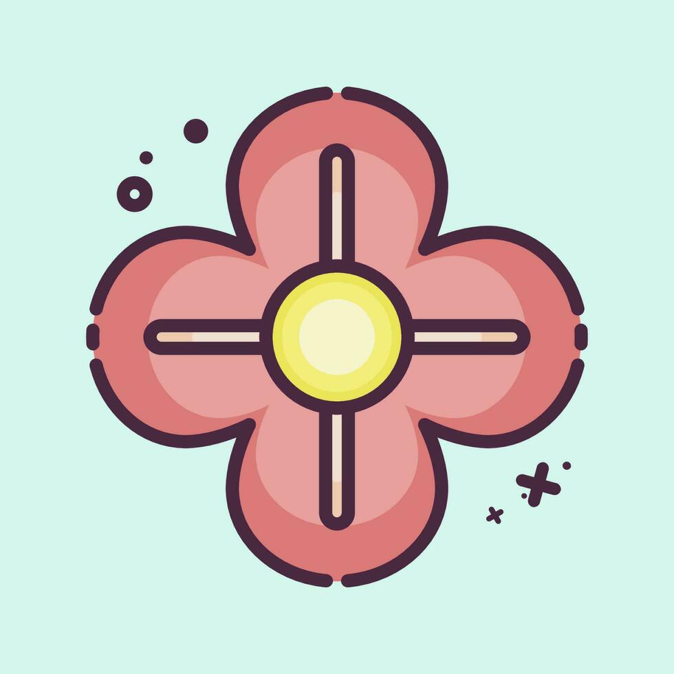 icono amapola. relacionado a flores símbolo. mbe estilo. sencillo diseño editable. sencillo ilustración vector