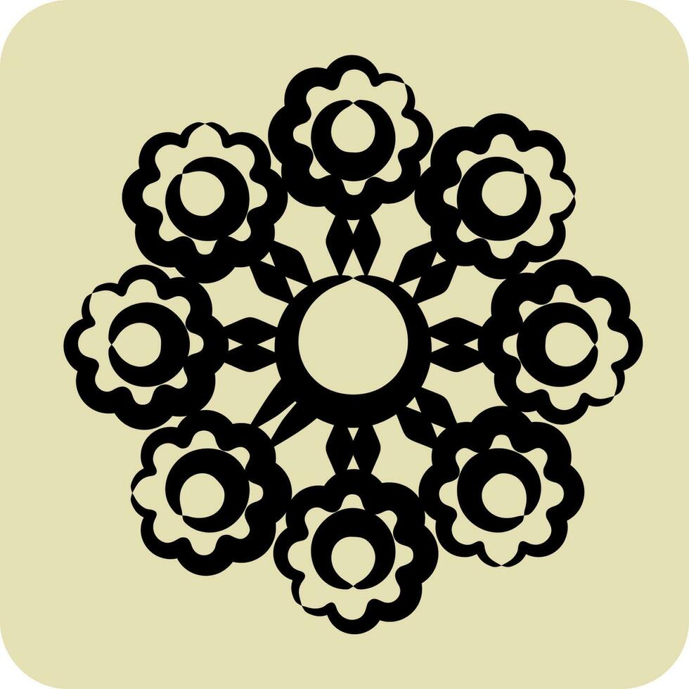 Icon Lantanas. related to Flowers symbol. hand drawn style. simple design editable. simple illustration vector