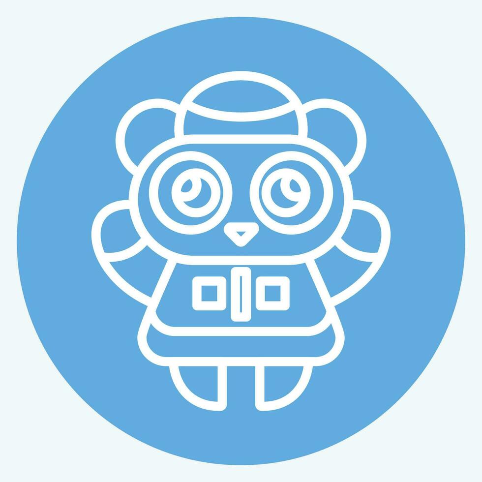 icono panda. relacionado a chino nuevo año símbolo. azul ojos estilo. sencillo diseño editable vector