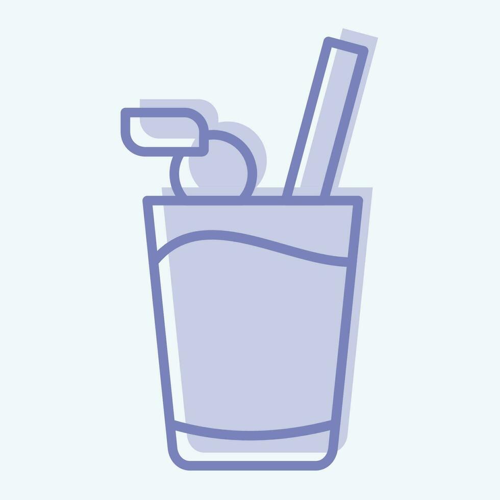 Icon Beverage. related to Hawaii symbol. two tone style. simple design editable. vector