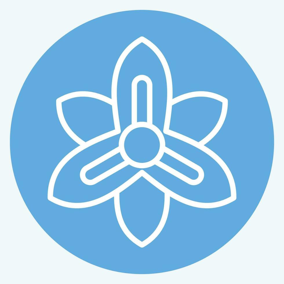 Icon Gladiolus. related to Flowers symbol. blue eyes style. simple design editable. simple illustration vector
