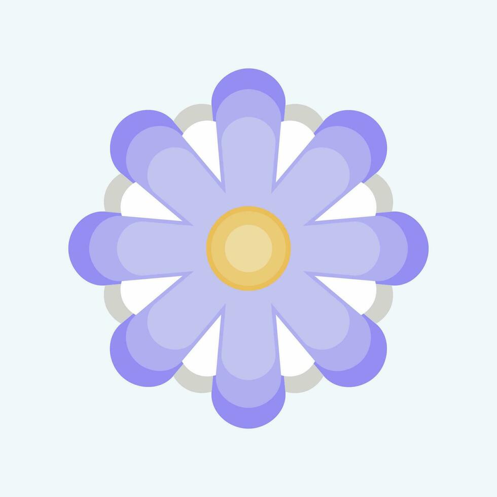 Icon Aster. related to Flowers symbol. flat style. simple design editable. simple illustration vector