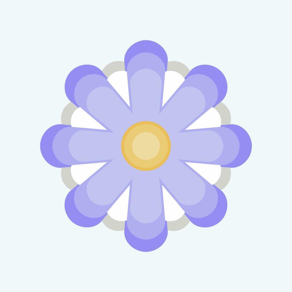 Icon Aster. related to Flowers symbol. flat style. simple design editable. simple illustration vector