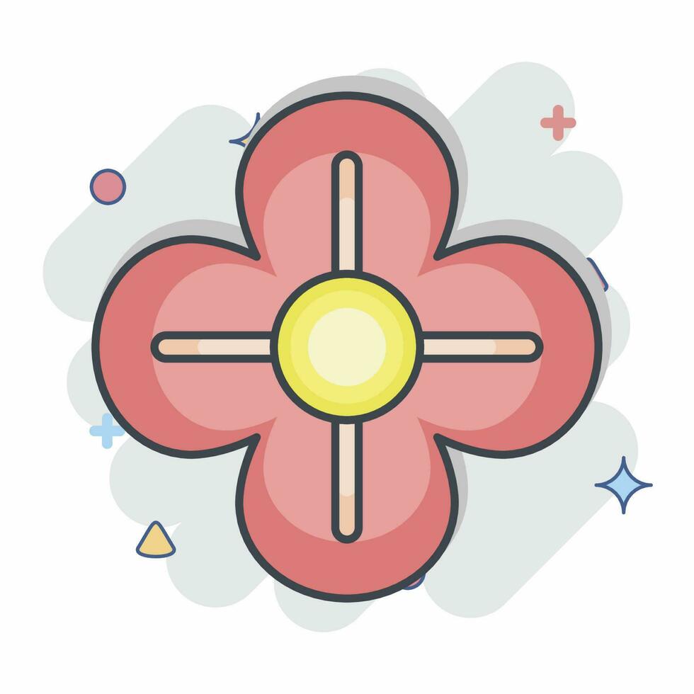 icono amapola. relacionado a flores símbolo. cómic estilo. sencillo diseño editable. sencillo ilustración vector