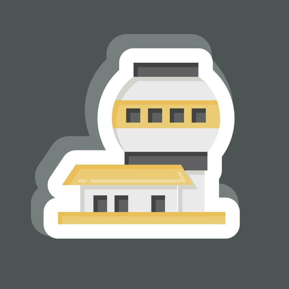 Sticker Mauna Kea Observatories. related to Hawaii symbol. simple design editable. vector