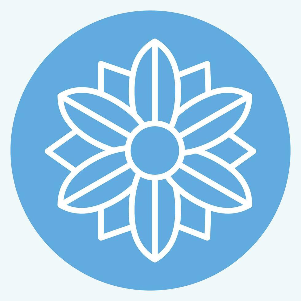 icono flor de pascua relacionado a flores símbolo. azul ojos estilo. sencillo diseño editable. sencillo ilustración vector