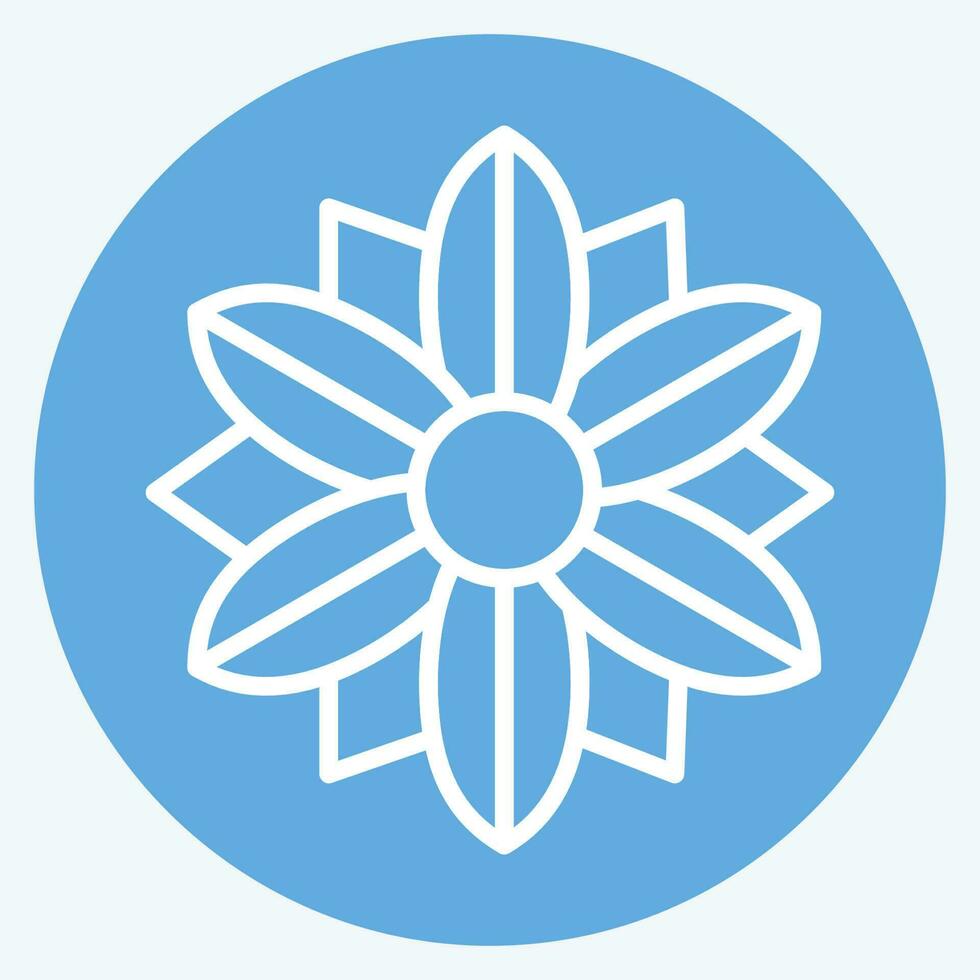 Icon Poinsettia. related to Flowers symbol. blue eyes style. simple design editable. simple illustration vector