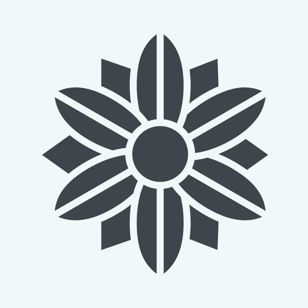 Icon Poinsettia. related to Flowers symbol. glyph style. simple design editable. simple illustration vector