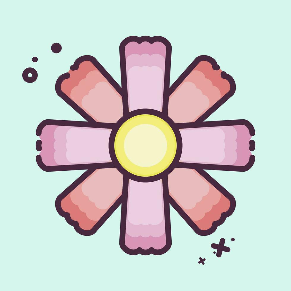 Icon Cosmos. related to Flowers symbol. MBE style. simple design editable. simple illustration vector