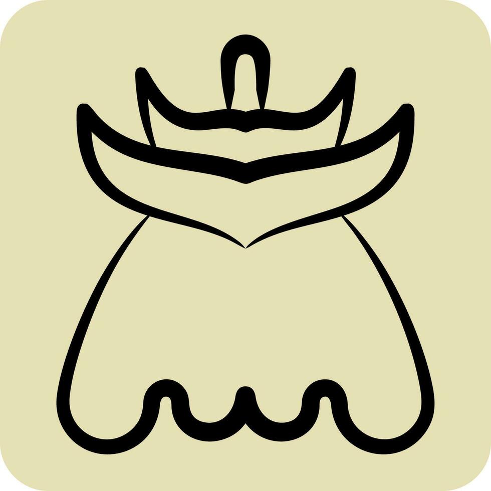 Icon Fuchsia. related to Flowers symbol. hand drawn style. simple design editable. simple illustration vector