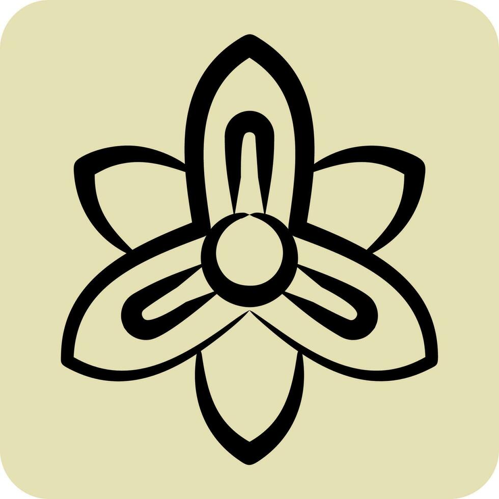 Icon Gladiolus. related to Flowers symbol. hand drawn style. simple design editable. simple illustration vector