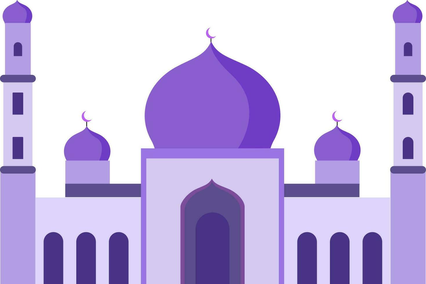 mosque vector illustration, moslem religion building,