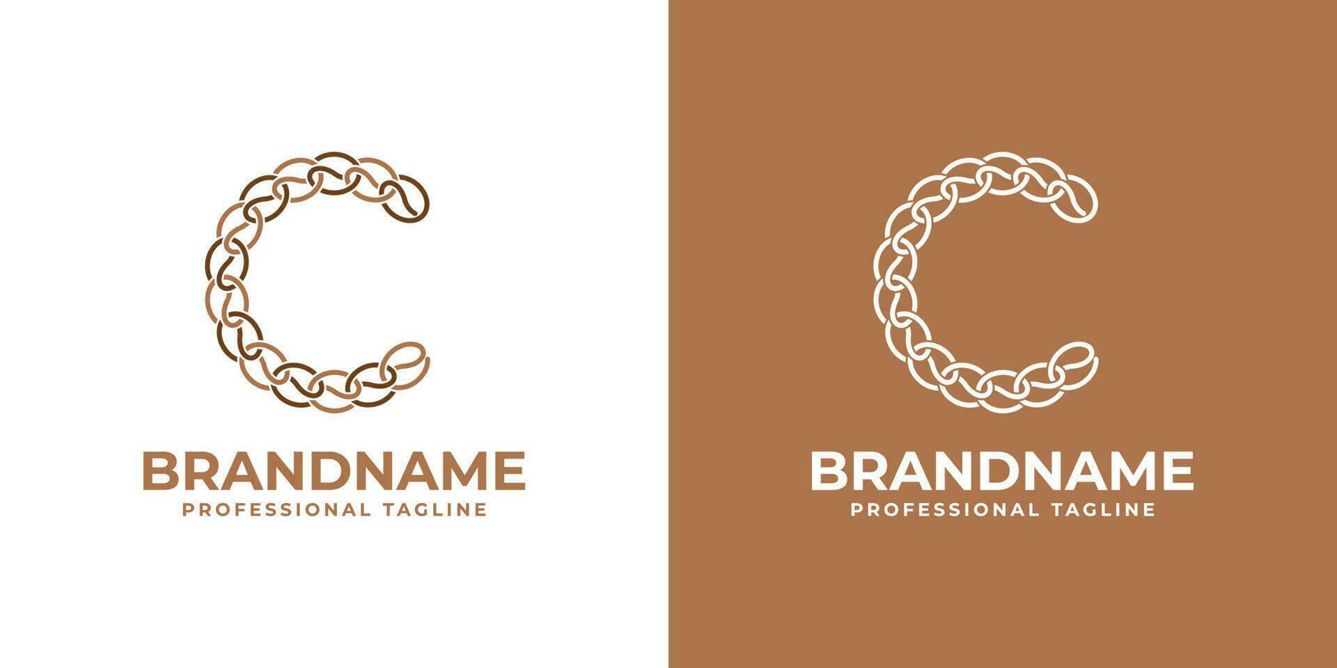 Letter C Coffee Chain Logo, suitable for any business realted to Coffee with C initials. vector