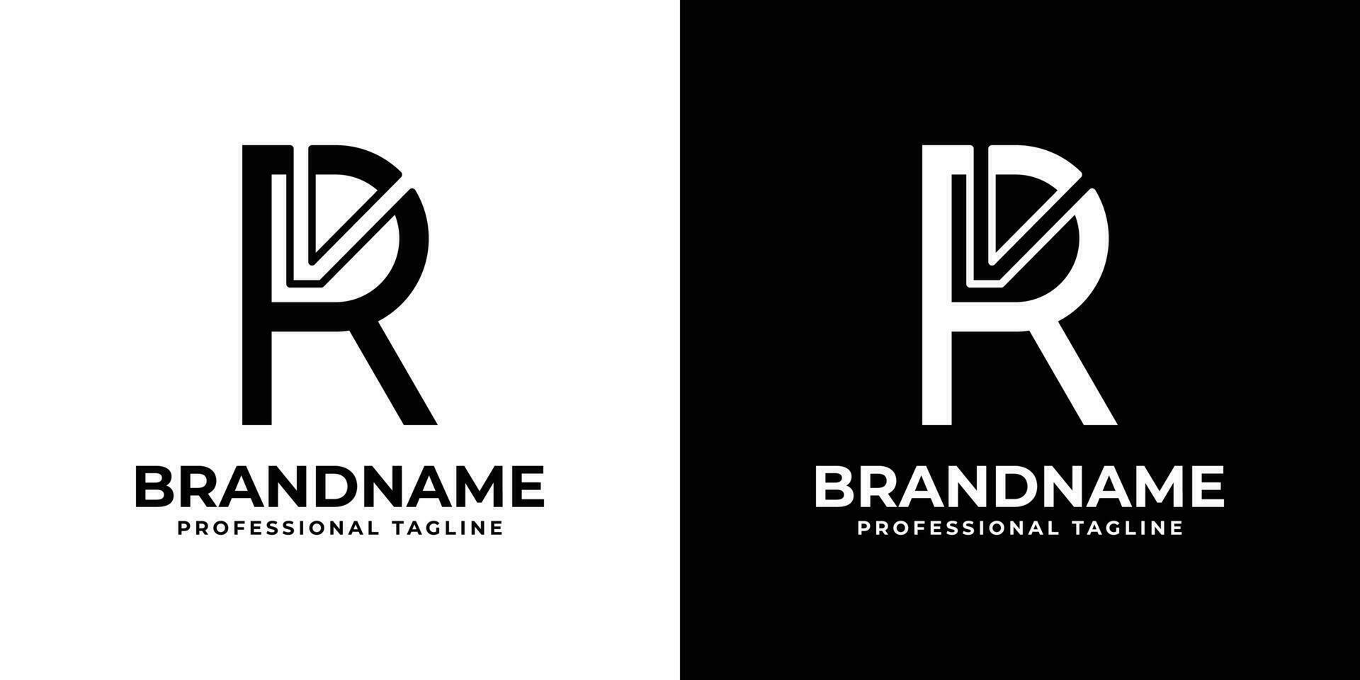 Letter RV or VR Monogram Logo, suitable for any business with RV or VR initials. vector