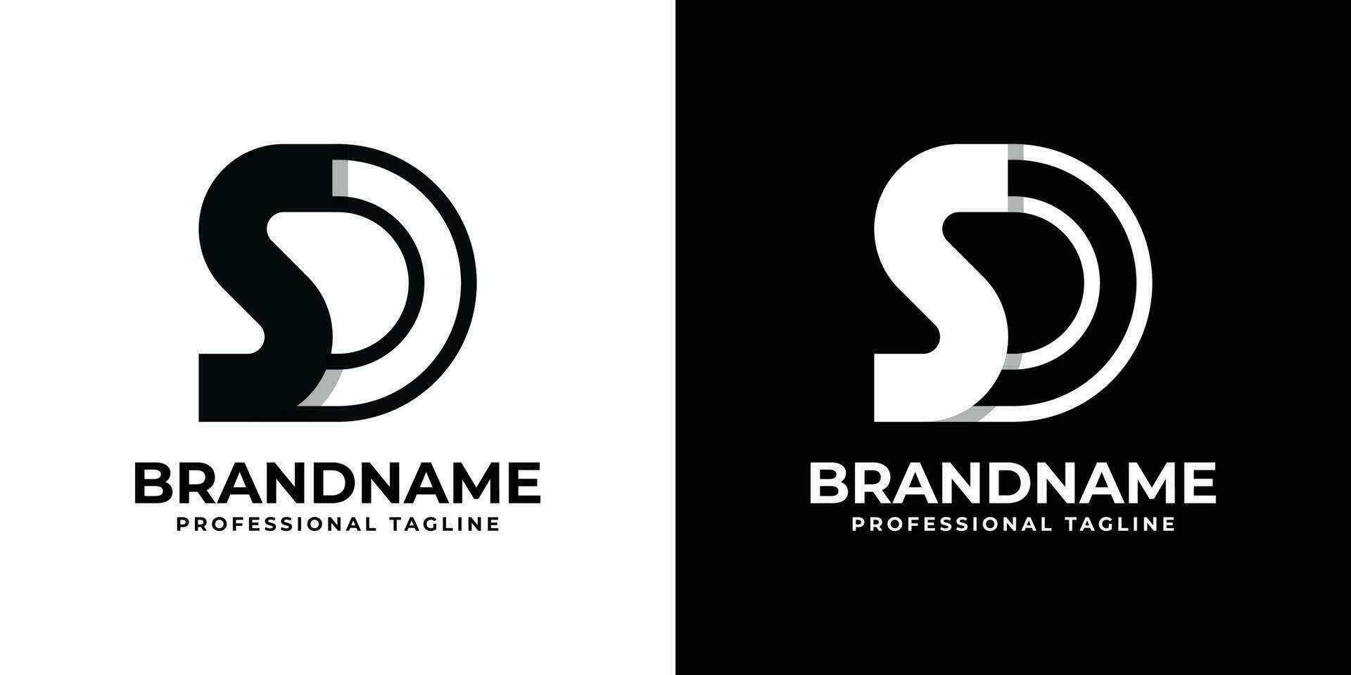 Letter SD Monogram Logo, suitable for any business with SD or DS initials. vector