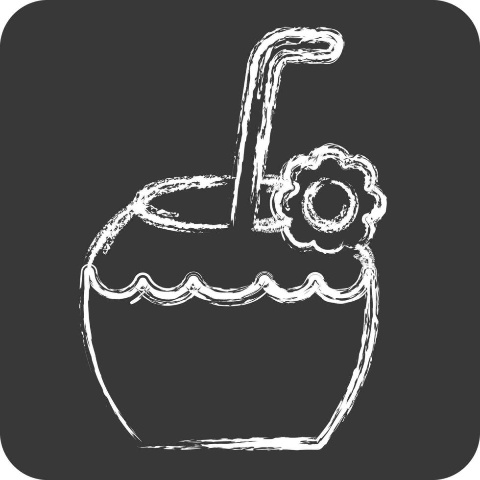Icon Coconut. related to Hawaii symbol. chalk Style. simple design editable. vector