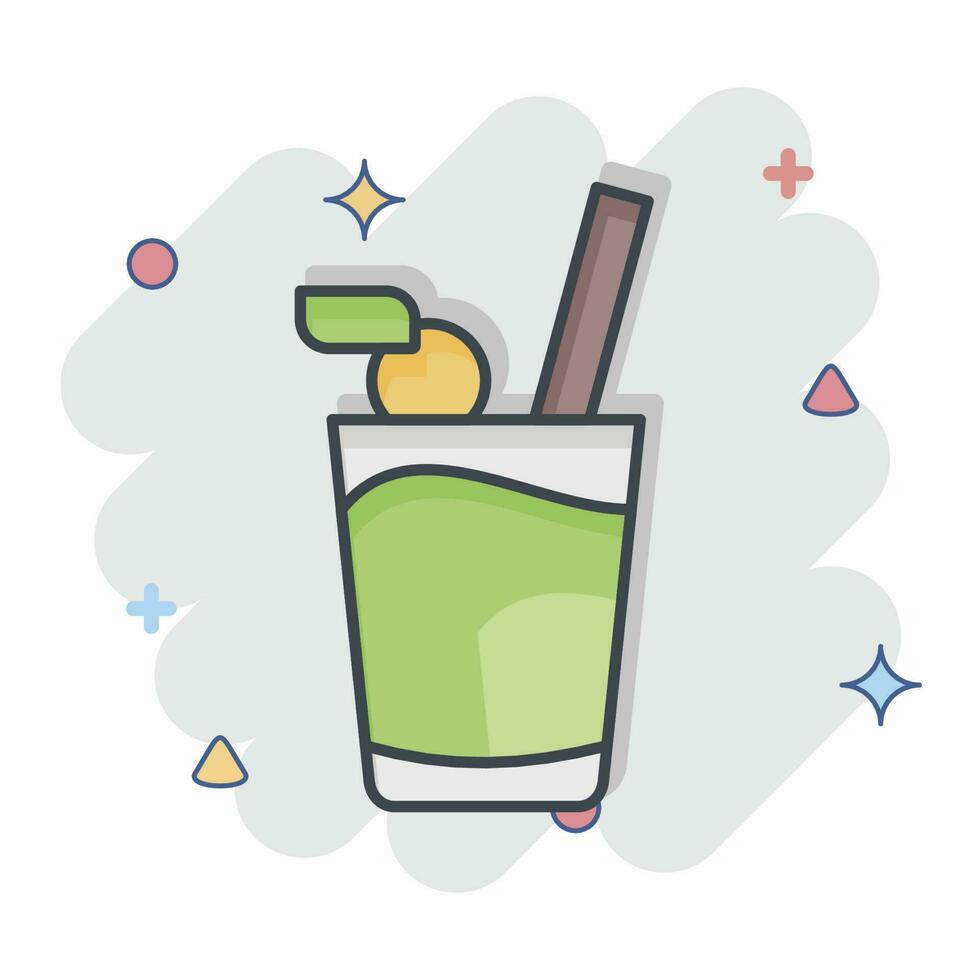 Icon Beverage. related to Hawaii symbol. comic style. simple design editable. vector