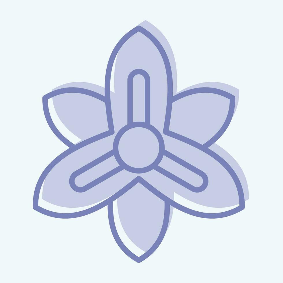 Icon Gladiolus. related to Flowers symbol. two tone style. simple design editable. simple illustration vector