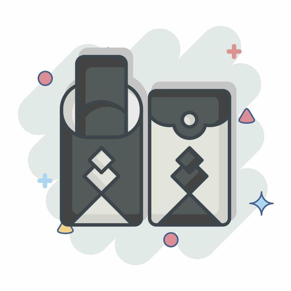 Icon Angpao. related to Chinese New Year symbol. comic style. simple design editable vector
