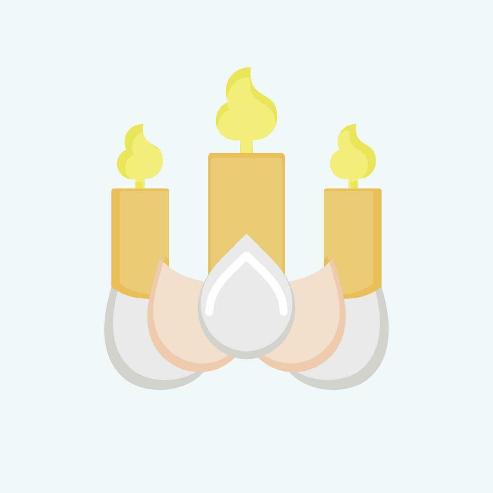 Icon Candle. related to Chinese New Year symbol. flat style. simple design editable vector