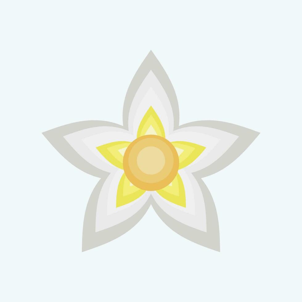 Icon Jasmine. related to Flowers symbol. flat style. simple design editable. simple illustration vector