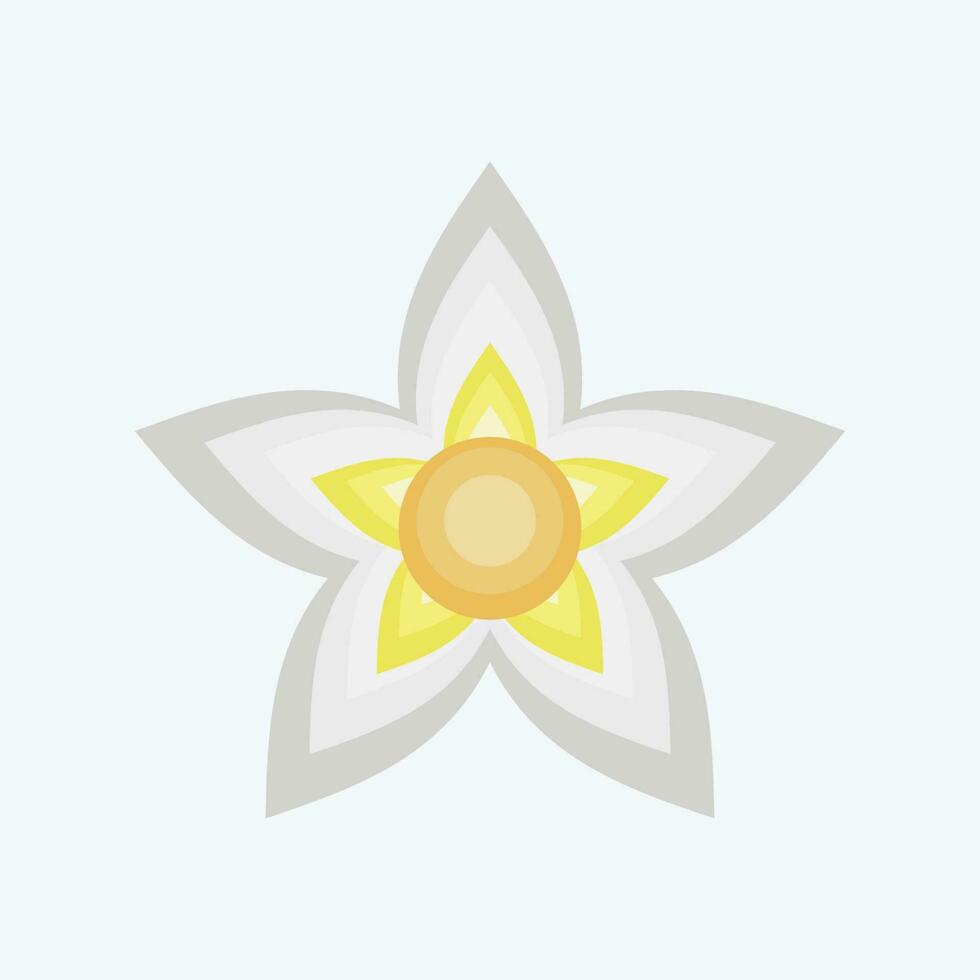 Icon Jasmine. related to Flowers symbol. flat style. simple design editable. simple illustration vector