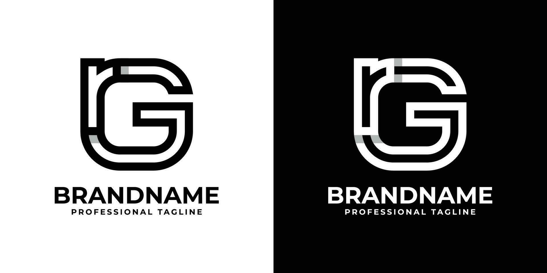 Letter GR or RG Monogram Logo, suitable for any business with GR or RG initials vector