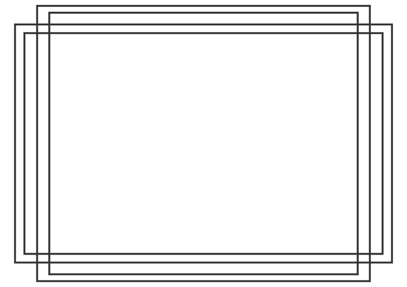 Frame and border isolated vector. Black outline on white bakcground template. vector