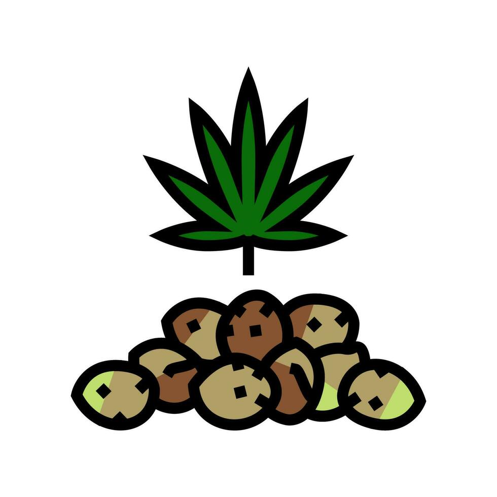 cannabis seeds color icon vector illustration