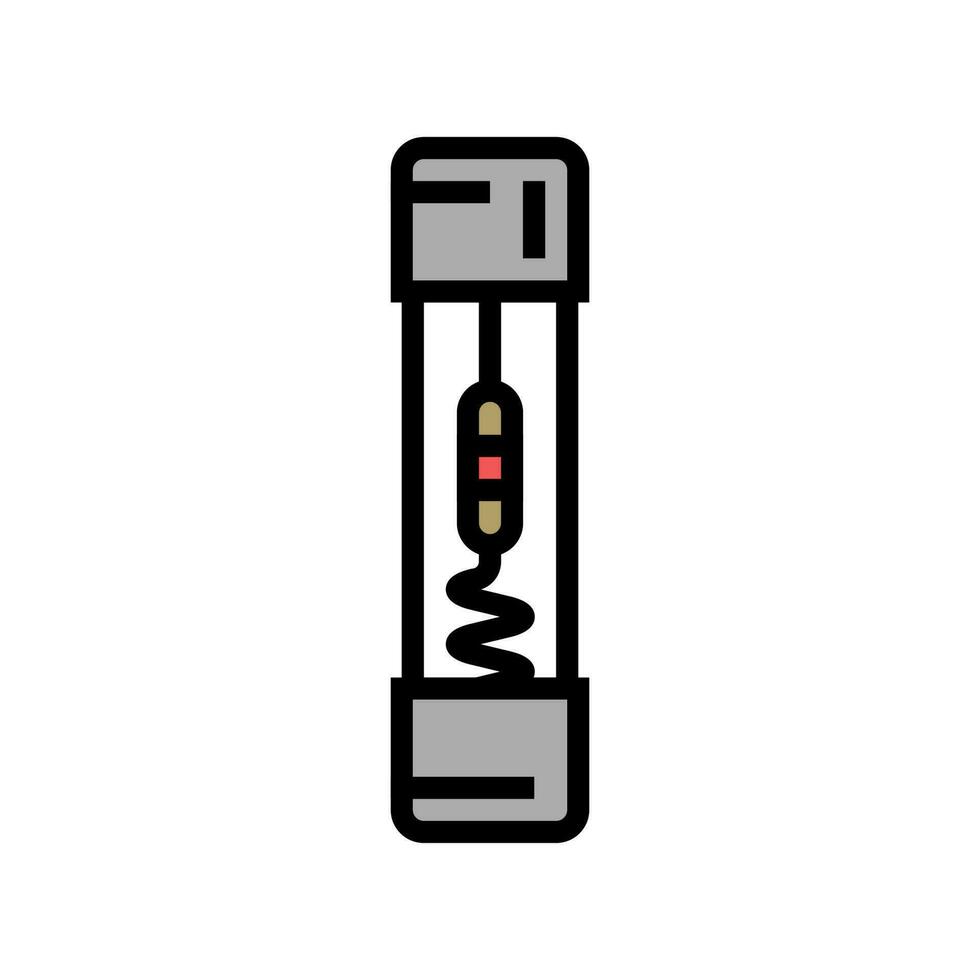 fusible electrónico componente color icono vector ilustración