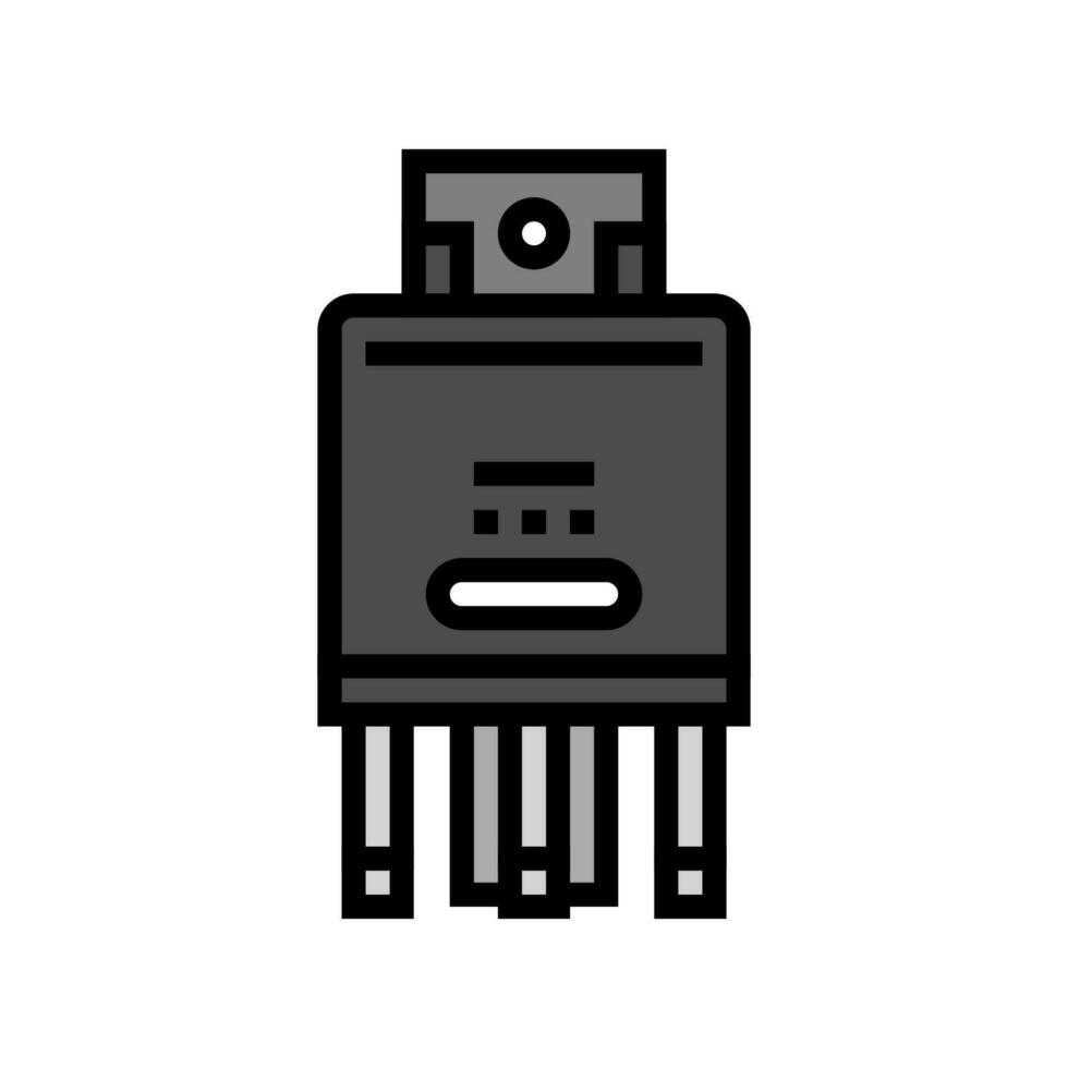 relé electrónico componente color icono vector ilustración