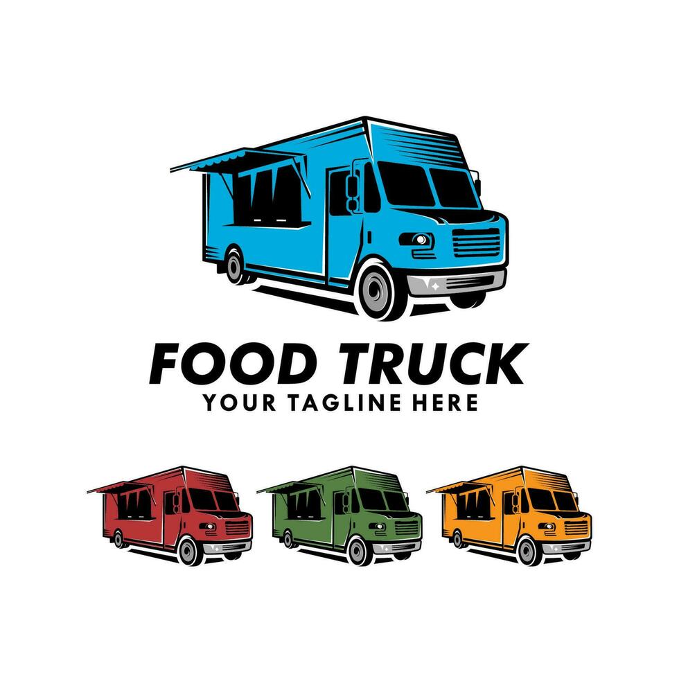 Food Truck Logo Design Vector