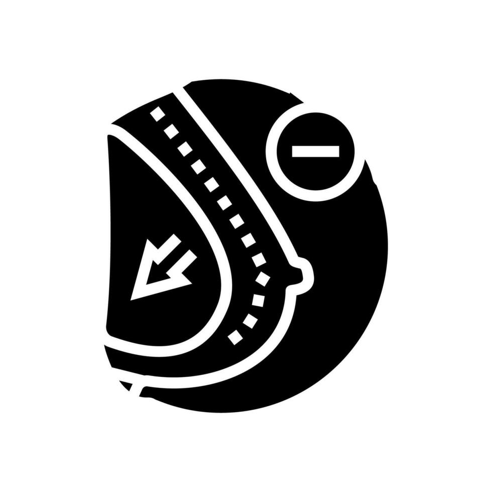 breast reduction surgery glyph icon vector illustration