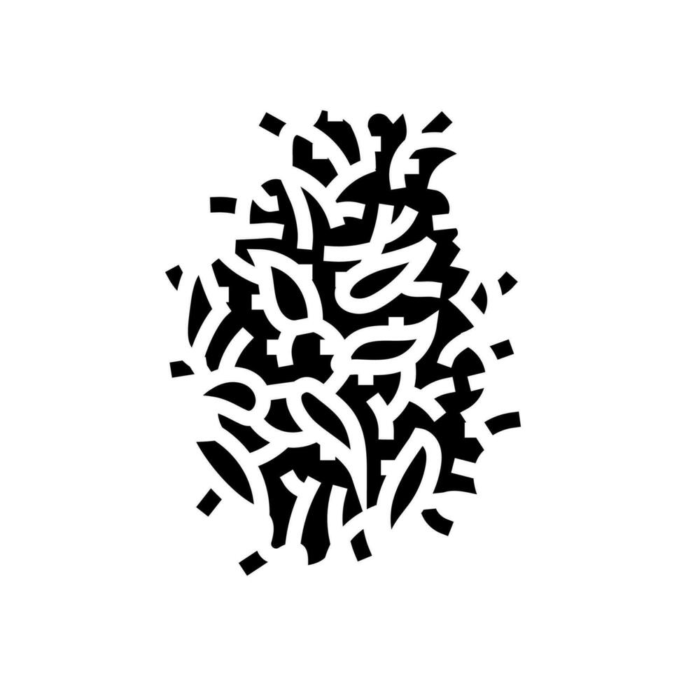 canabis brote planta glifo icono vector ilustración