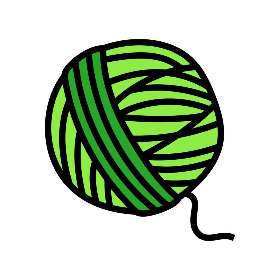 ball yarn knitting wool color icon vector illustration